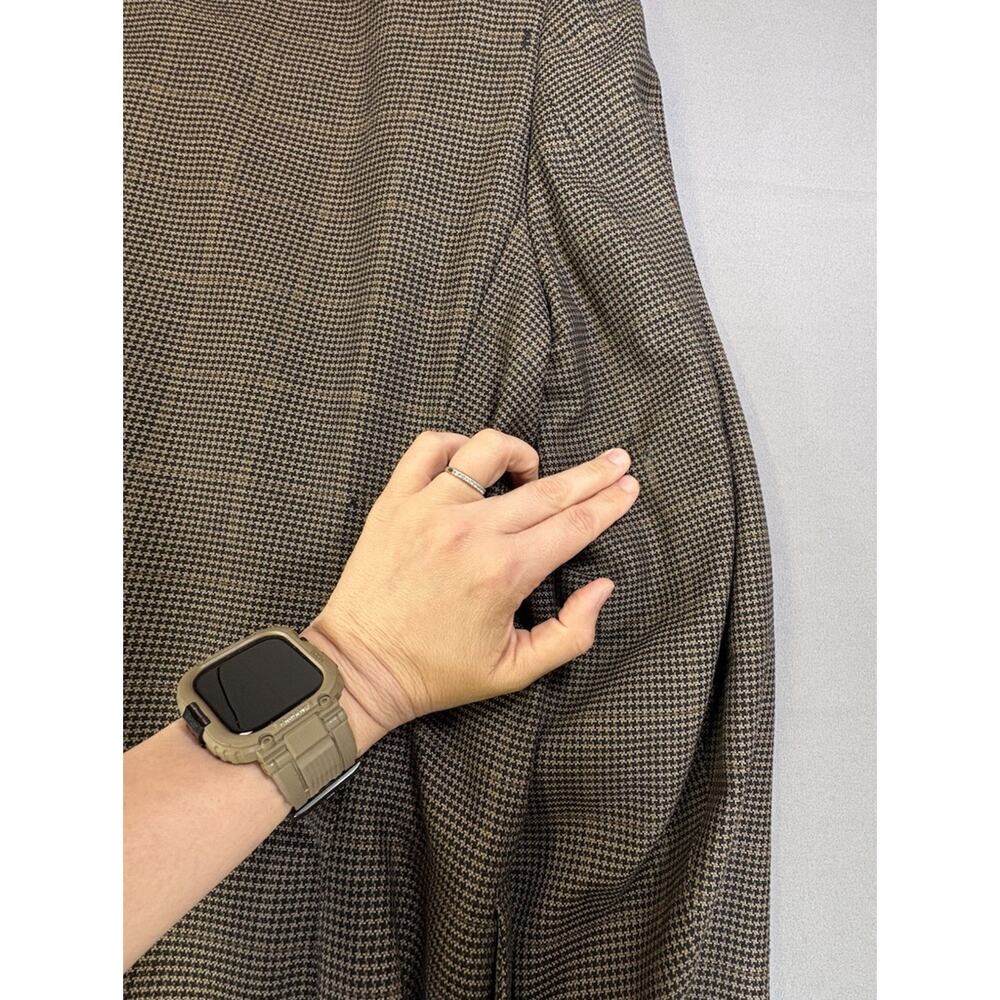 Jos A Bank Executive Collection Blazer Houndstooth Single Vent Flaws Size 46L - Picture 13 of 13